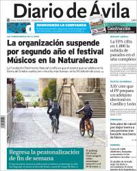 Portada de Diario de Ávila (España)