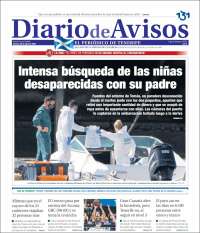 Portada de Diarios de Avisos (España)