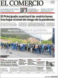 Portada de El Comercio (España)