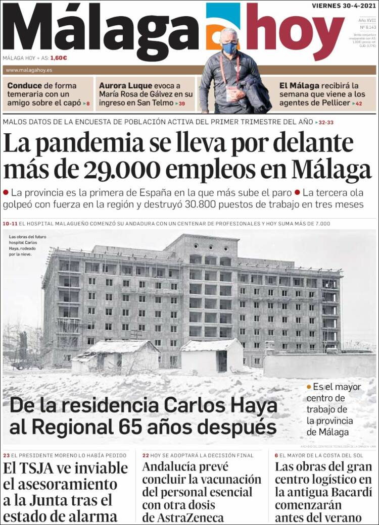 Portada de Málaga Hoy (España)