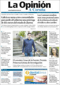 Portada de La Opinión de A Coruña (España)