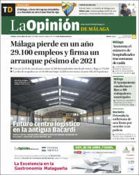 Portada de La Opinión de Málaga (España)