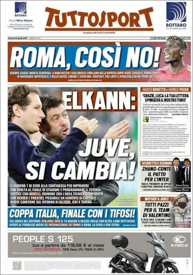 Portada de Tuttosport (Italia)