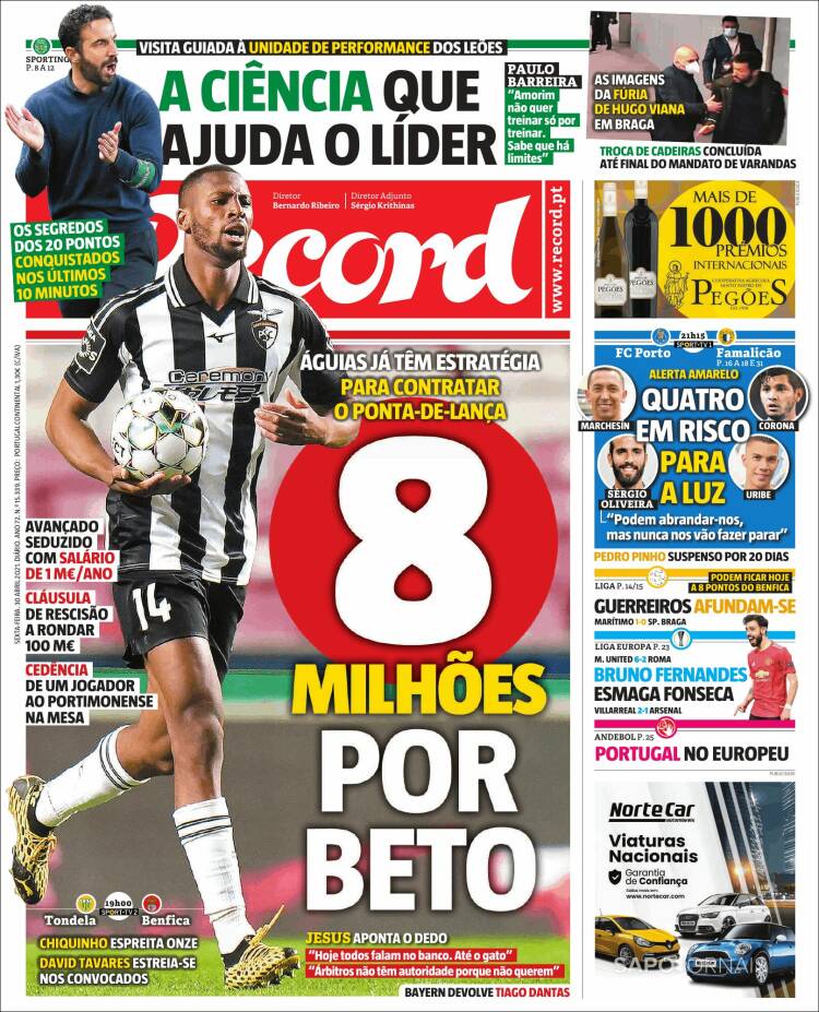 Portada de Record (Portugal)