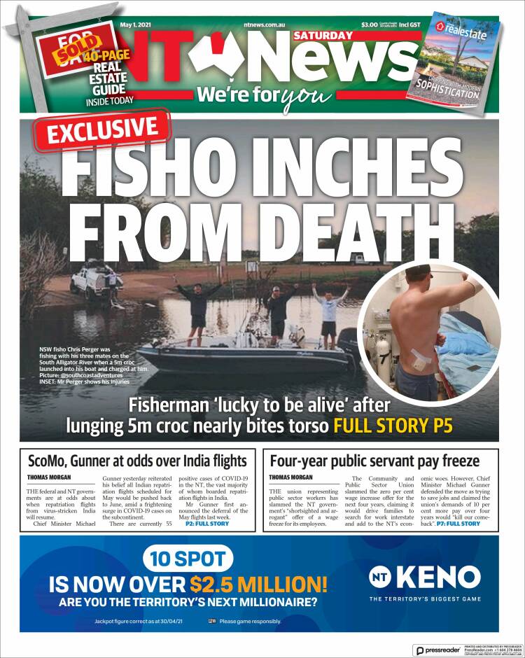 Portada de Northern Territory News (Australia)