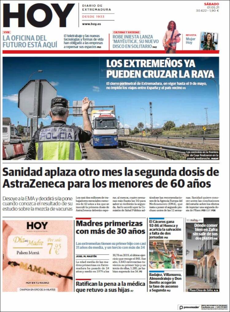 Portada de Hoy - Badajoz (España)