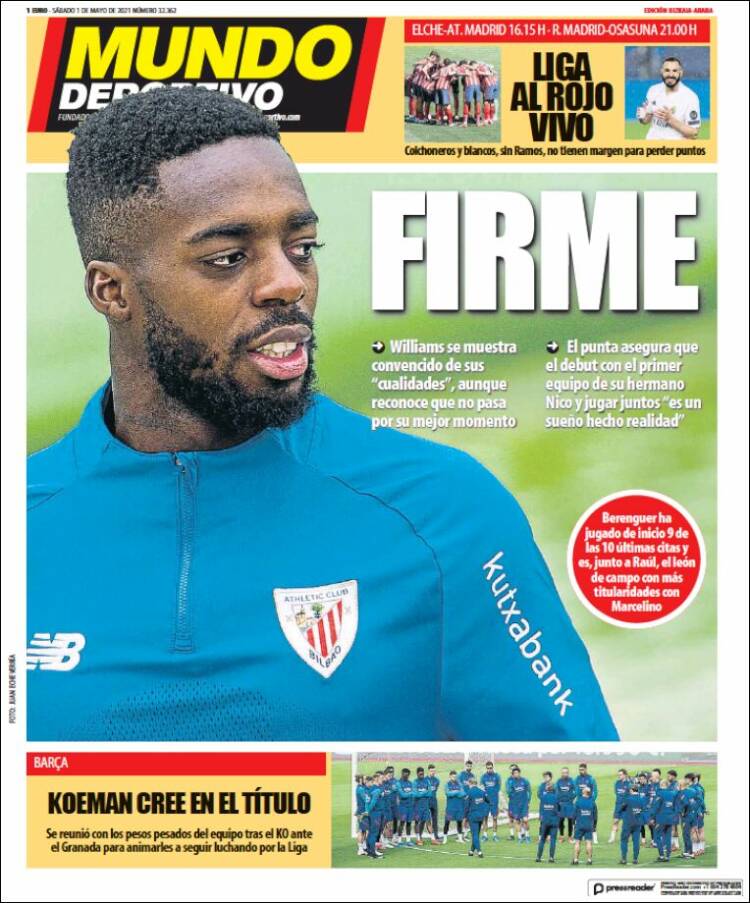 Portada de Mundo Deportivo Bizkaia (España)