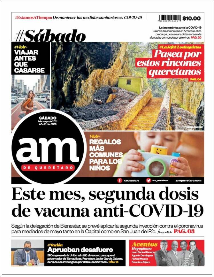 Portada de A.M. Querétaro (M&eacute;xico)