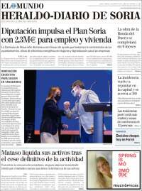 Portada de Heraldo de Soria (España)