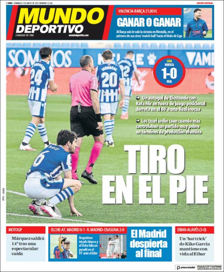 Portada de Mundo Deportivo Gipuzkoa (España)