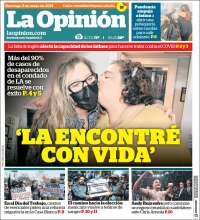 Portada de La Opinión (USA)