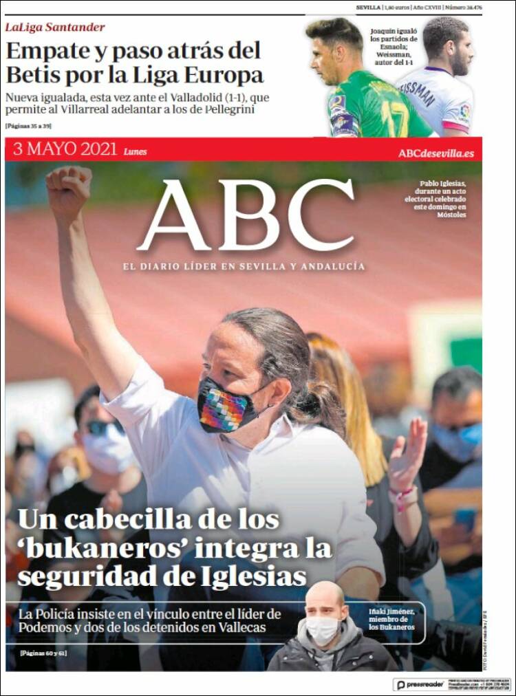 Portada de ABC - Sevilla (Spain)