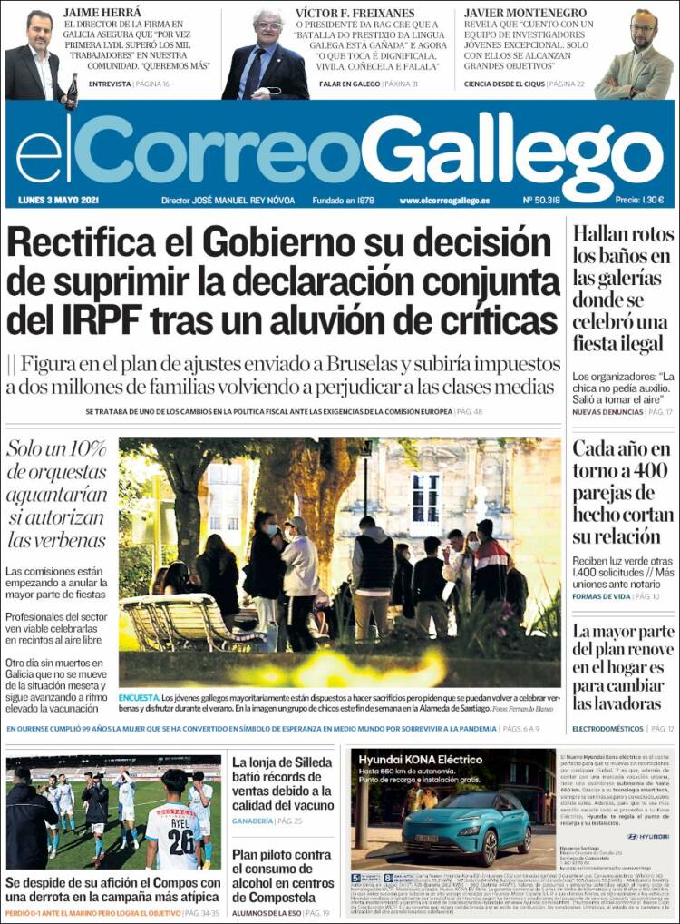 Portada de El Correo Gallego (Spain)