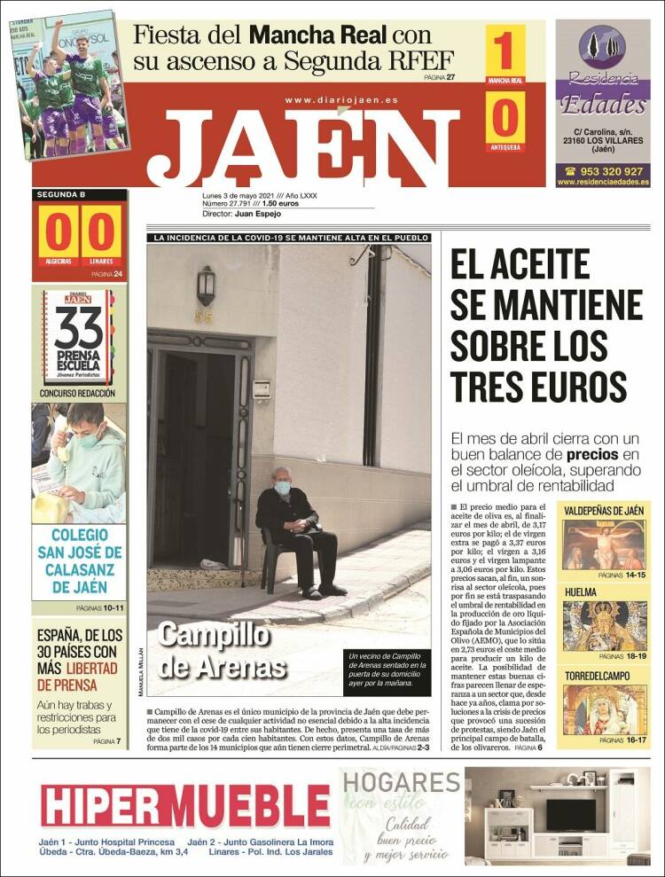 Portada de Diario Jaén (España)