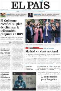 Portada de El País (Spain)