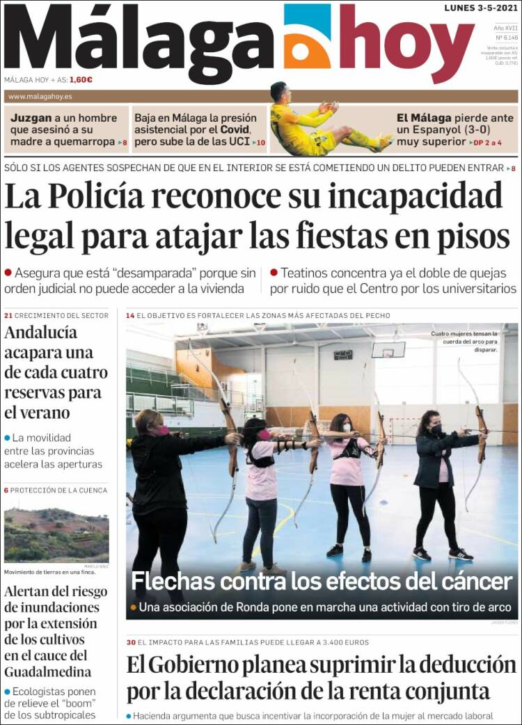 Portada de Málaga Hoy (España)