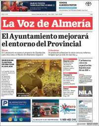 Portada de La Voz de Almería (España)