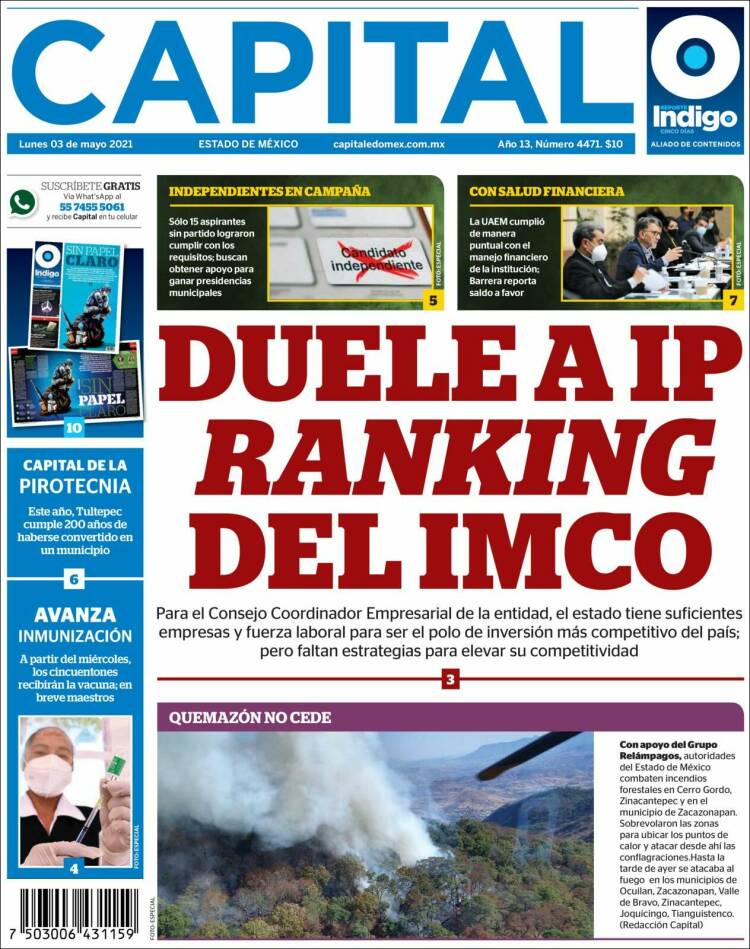 Portada de Capital México (México)