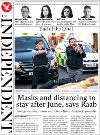 Portada de The Independent (Reino Unido)