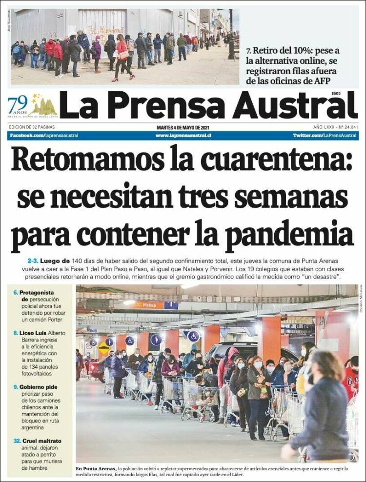 Portada de El Magallanes (Chile)