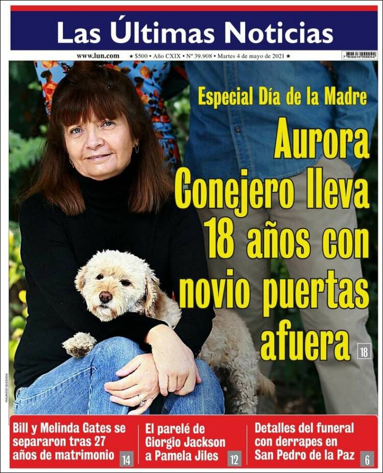 Portada de Las Últimas Noticias (Chile)