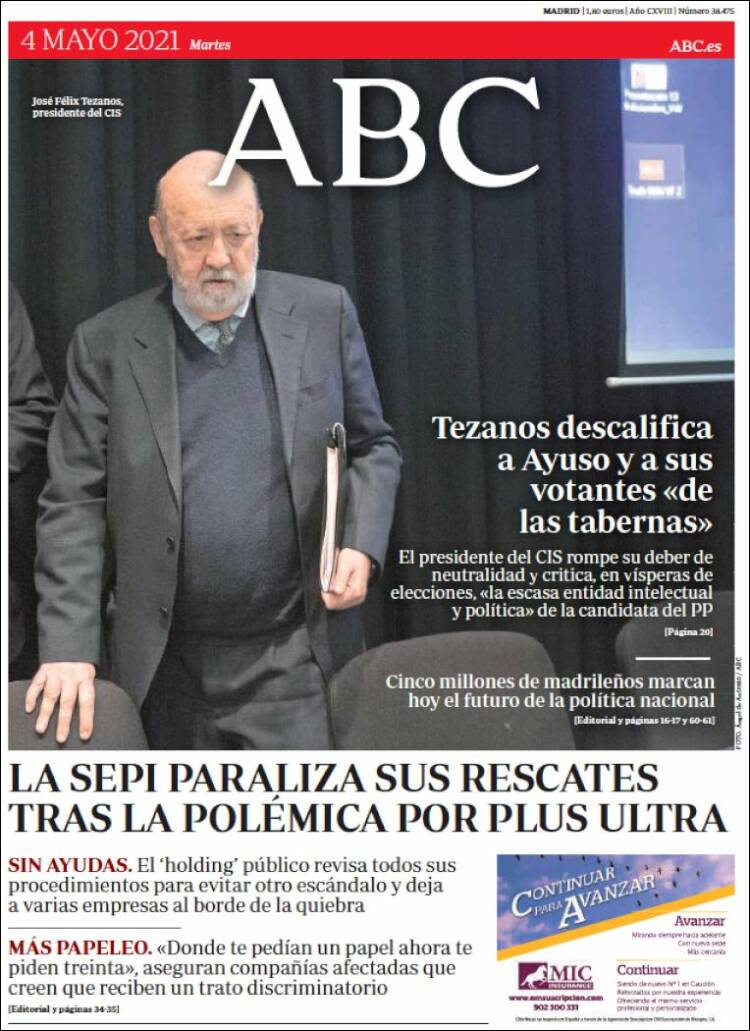 Portada de ABC (España)