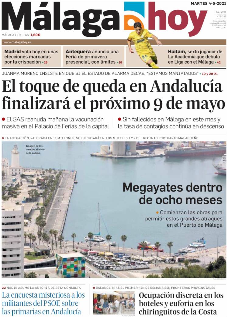 Portada de Málaga Hoy (España)