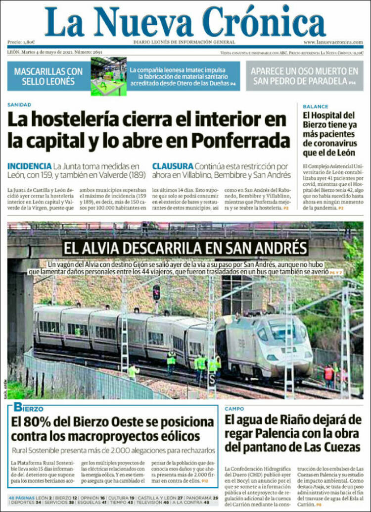 Portada de La Nueva Crónica (España)