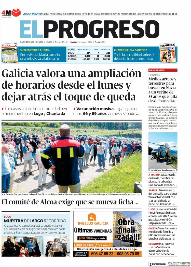 Portada de El Progreso (España)