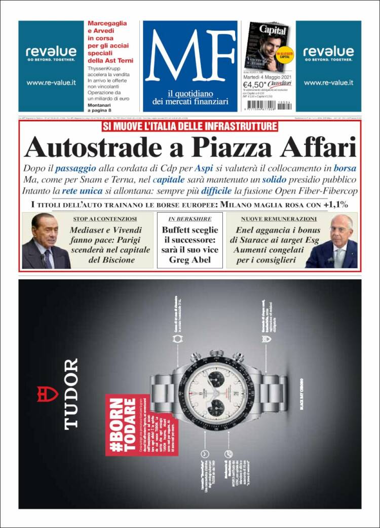 Portada de Milano Finanza (Italia)