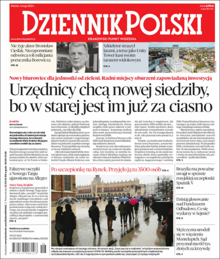 Portada de Dziennik (Polonia)