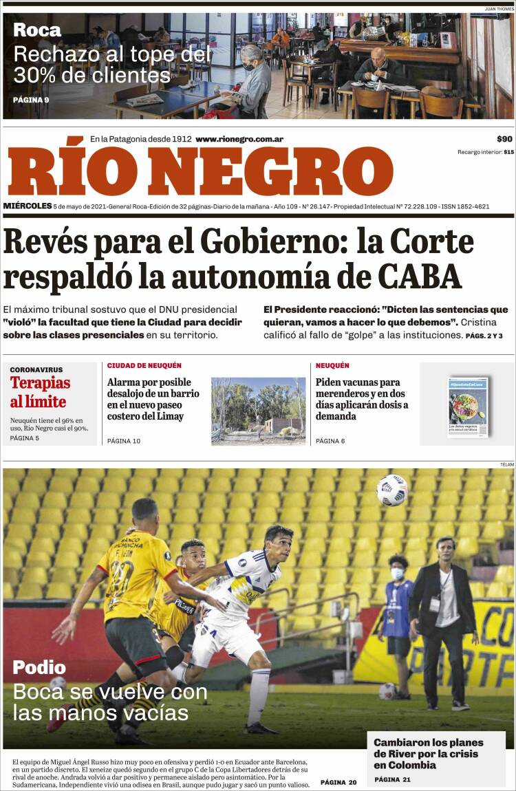 Portada de Rio Negro (Argentina)