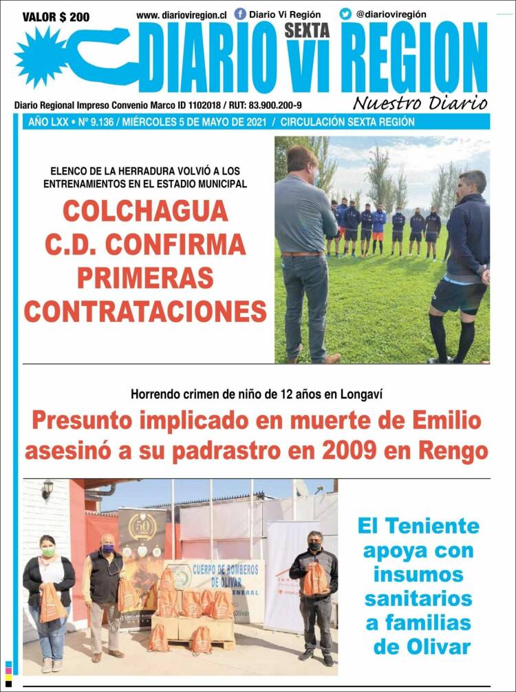 Portada de Diario VI Región (Chile)