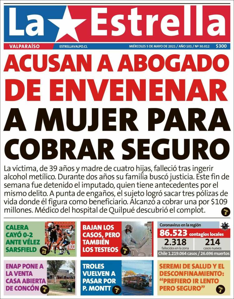 Portada de Estrella de Valparaiso (Chile)