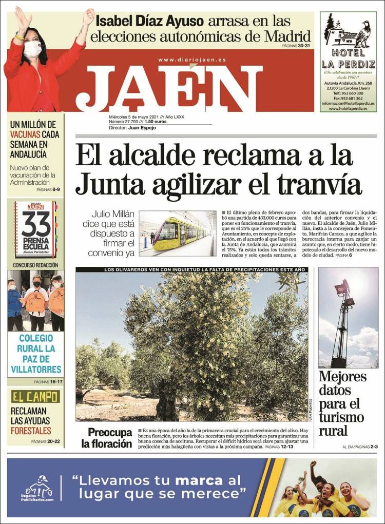 Portada de Diario Jaén (España)