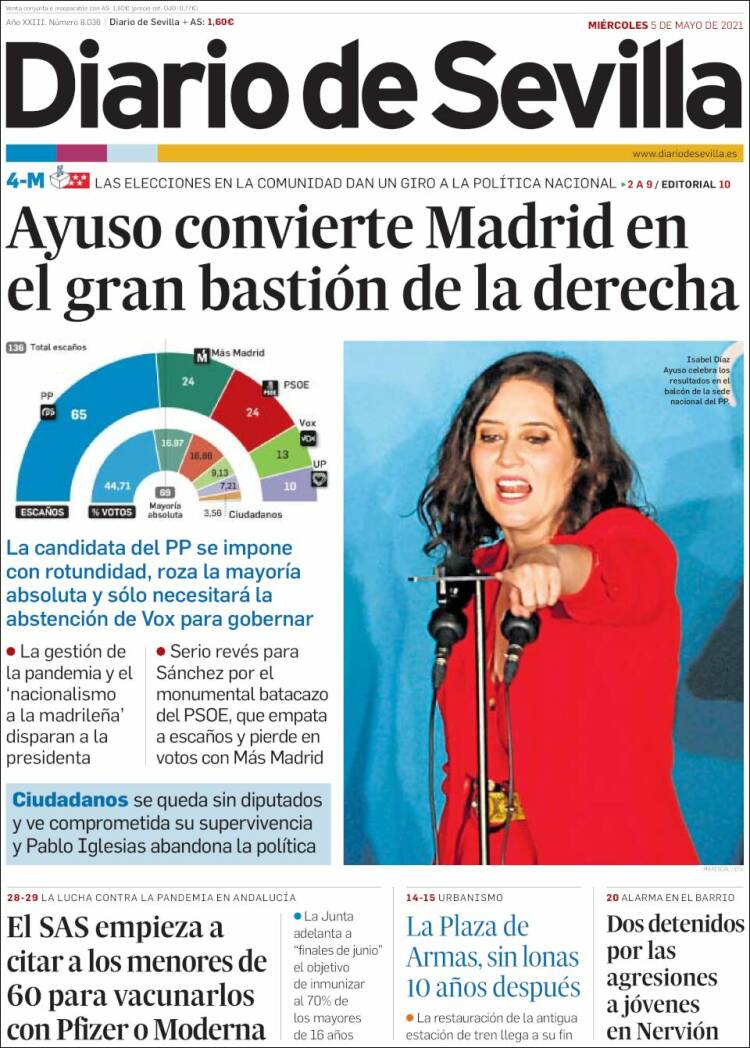 Portada de Diario de Sevilla (España)