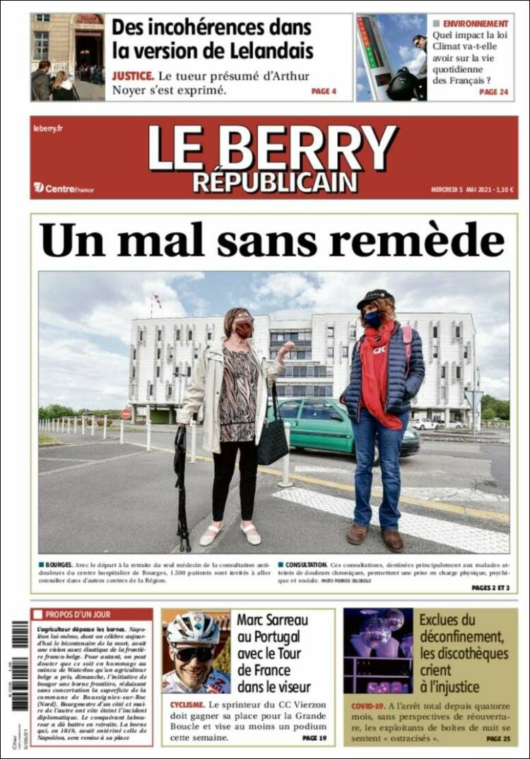 Portada de Berry Republicain (Francia)