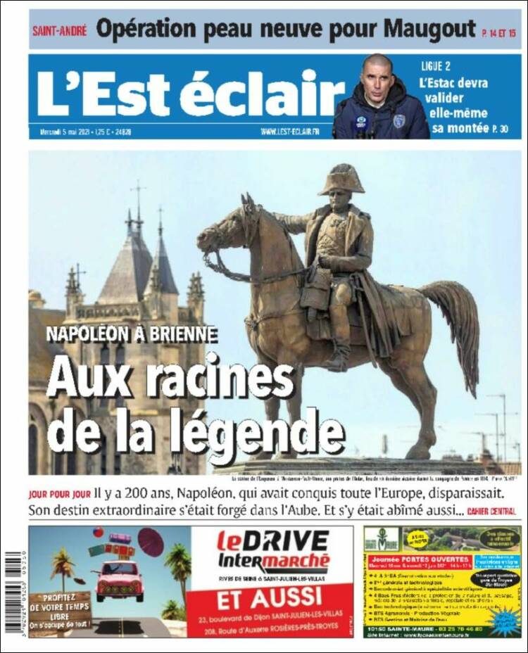 Portada de L'Est Eclair (Francia)