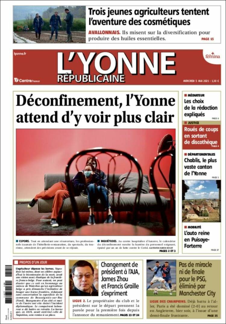 Portada de L'Yonne-Républicaine (Francia)