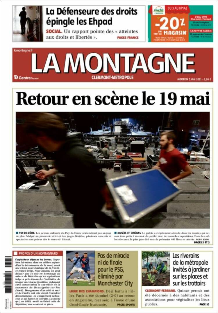 Portada de La Montagne (Francia)