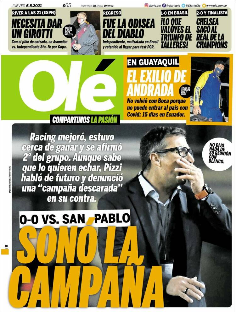 Portada de Olé (Argentina)