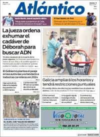 Portada de Atlántico Diario (Spain)