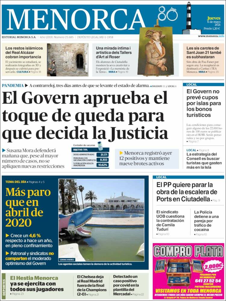 Portada de Menorca - Diario Insular (Spain)