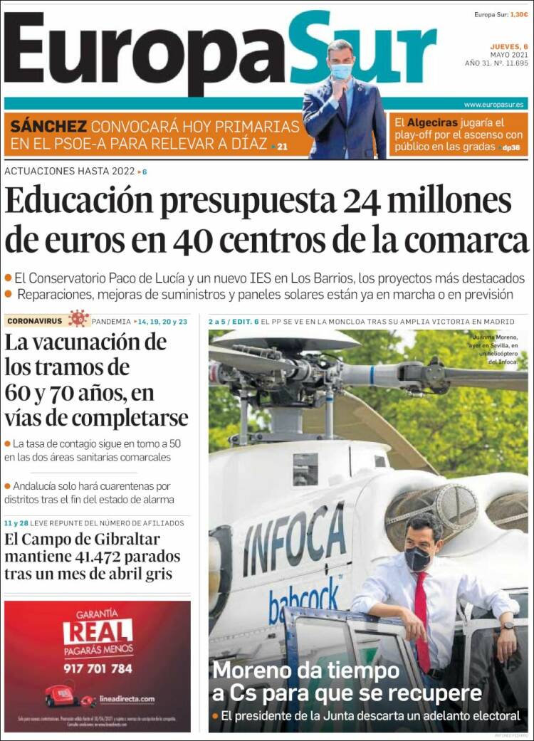 Portada de Europa Sur (Spain)