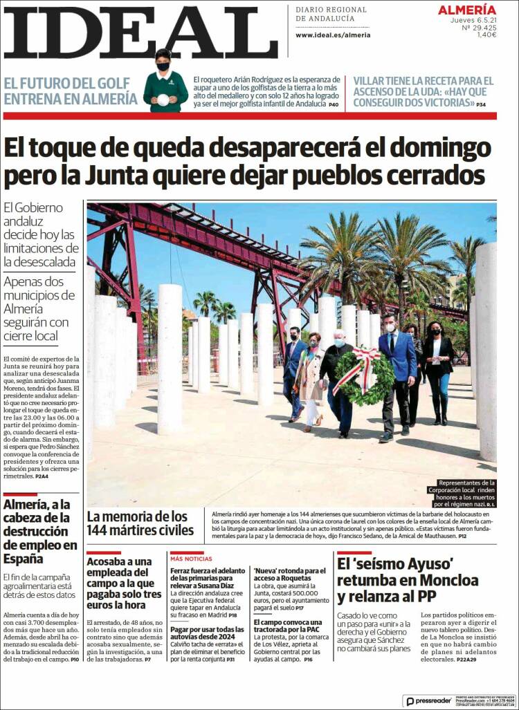 Portada de Ideal Almeria (España)