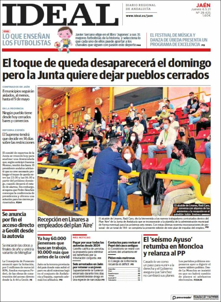 Portada de El Ideal de Jaén (España)