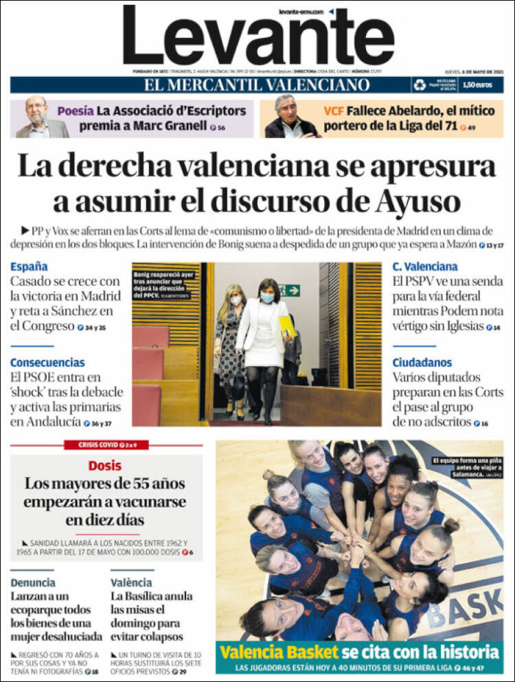 Portada de Levante (España)