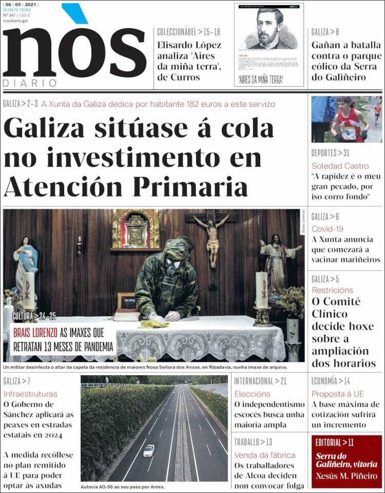 Portada de Nòs Diario (España)