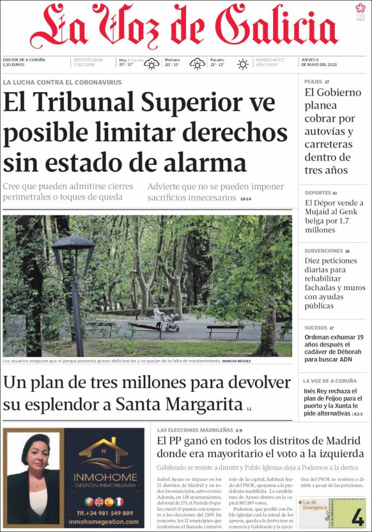 Portada de La Voz de Galicia (Spain)