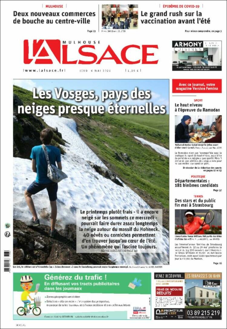 Portada de Journal L'Alsace (France)